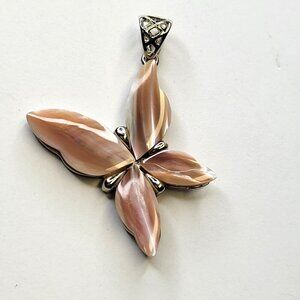 Rose Quartz Pendant with Rhinestone